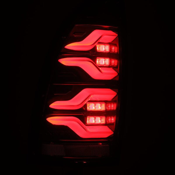 AlphaRex 05-15 Toyota Tacoma LUXX LED Taillights Alpha Blk w/Activ Light/Seq Signal