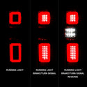 ANZO 19-21 Chevy Silverado Work Truck Full LED Taillights Chrome Housing Red Lens G2(w/C light Bars)
