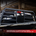 Gen-Y 20+ GMC GM 2500/3500 Defender Headache Rack/ 3-Louver Panels - Black