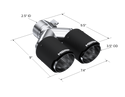 MBRP Universal Carbon Fiber Dual Tip 3.5in OD/2.5in Inlet