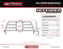 Gen-Y 19+ Dodge Ram 2500/3500 Defender Headache Rack Only - Black