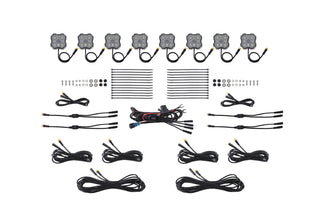 Diode Dynamics Rock Light - Red/White - M8 8-Pack