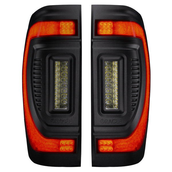 Oracle 19-23 GMC Sierra Black Series Flush Style LED Tail Lights - Factory Halogen
