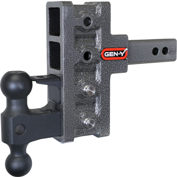 Gen-Y Mega Duty 2in Shank 5in Offset Drop 2K TW 16K Hitch w/GH-051 Dual-Ball/GH-032 Pintle Lock