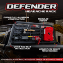 Gen-Y 20+ GMC GM 2500/3500 Defender Headache Rack/ 3-Louver Panels - Black