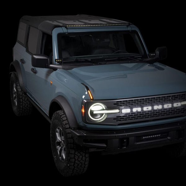 Putco 22-24 Ford Bronco Luminix DRL LED Light Hood Limb Riser (Factory Hood Side Hinge Replacements)