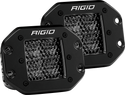 Rigid Industries D Series PRO Midnight Edition - Spot - Diffused - Pair