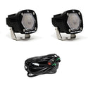 S1 Black LED Light Pod Pair (Work/Scene; Clear)
