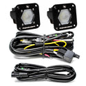 S1 Black Flush Mount LED Light Pod Reverse Kit (Work/Scene; Clear)