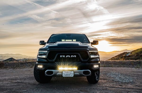 Baja Designs S2 Sport Dual Fog Pocket Kit, 2019-24 RAM 1500 Rebel 2021-24 TRX, Four Clear Lights
