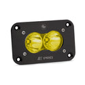 S2 Pro Black Flush Mount LED Light Pod (Spot; Baja Amber)