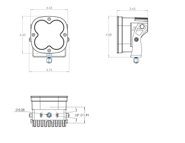 XL Pro LED Light Pod Pair (Wide Cornering; Clear)
