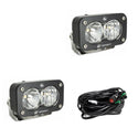 S2 Sport Black LED Light Pod Pair (Driving/Combo; Clear)