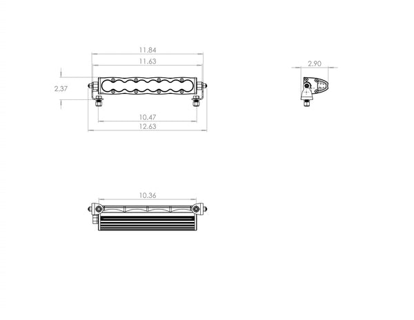 S8 Straight LED Light Bar (10 Inch; Driving/Combo; Clear)