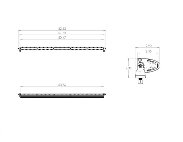 S8 Straight LED Light Bar (50 Inch; Spot; Clear)