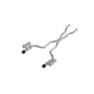 T304 Stainless Steel 3" Cat Back Dual Rear With Carbon Fiber Tips