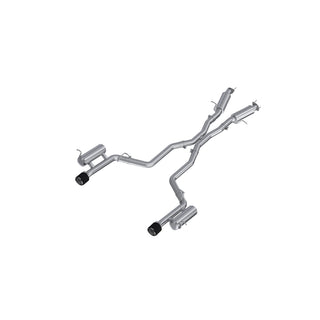 T304 Stainless Steel 3" Cat Back Dual Rear With Carbon Fiber Tips