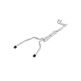 MBRP Exhaust 3in. Cat Back; Dual Split Rear; T304 With Carbon Fiber Tips