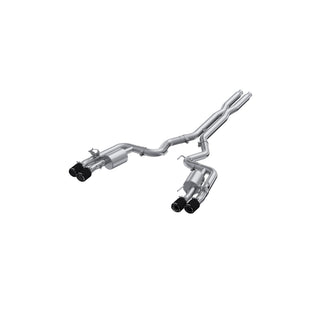 MBRP Exhaust 3in. Cat Back; Quad Rear Exit; T304; CF Tip: Active