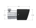 MBRP Exhaust Tip; 4in. O.D.; Dual Wall Angled; 3in. Inlet; 7.7in. Length; Carbon Fiber