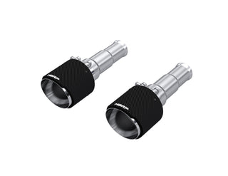 MBRP Exhaust 5in. OD Dual Wall Angle Cut Carbon Fiber Exhaust Tips Sold In Pairs.