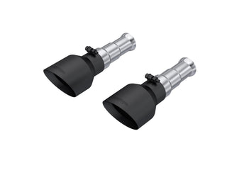 MBRP Exhaust 5in. OD Dual Wall Angle Cut Black Exhaust Tips Sold In Pairs.
