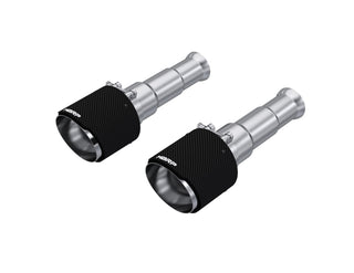 MBRP Exhaust 5in. OD Dual Wall Angle Cut Carbon Fiber Exhaust Tips Sold In Pairs.