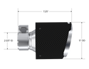 MBRP Exhaust Tip T5202CF 5in OD Out 2.125in ID 7.25in Length Dual Wall Carbon Fiber.