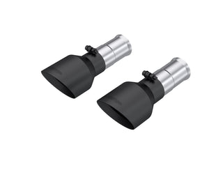MBRP Exhaust 5in. OD Dual Wall Angle Cut BLK Exhaust Tips Sold In Pairs.