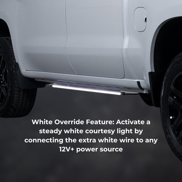 Putco 2011-2022 Dodge Durango Blade Rocker Kits Sideliners - Amber/White w/ White Override