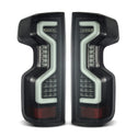 AlphaRex 19-23 Chevrolet Silverado 1500/2500HD/3500HD PRO-Series LED Tail Lights Jet Black