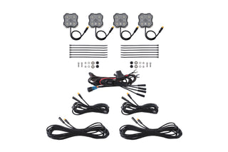 Diode Dynamics Rock Light - Red/White - M8 4-Pack