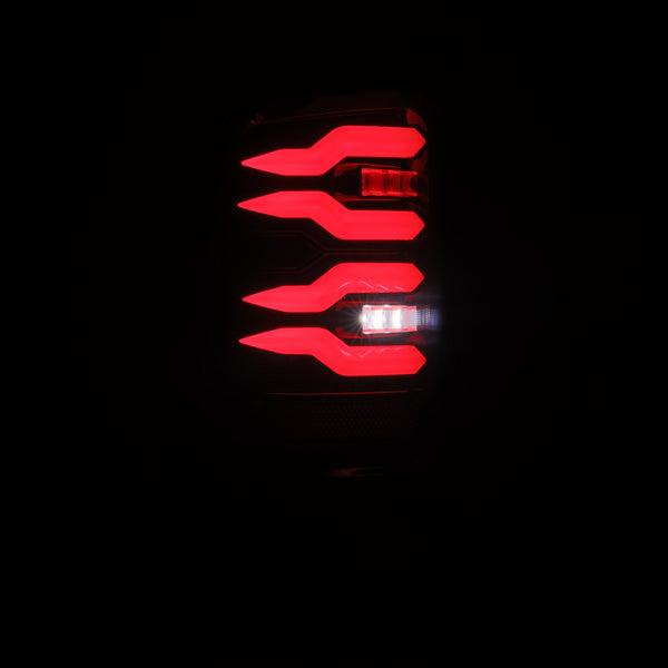 AlphaRex 94-01 Dodge Ram 1500/2500/3500 LUXX-Series LED Tail Lights - Black/Red