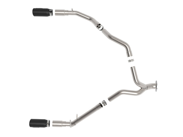 aFe Large Bore-HD 3 IN 409 Stainless Steel DPF-Back Exhaust System w/Black Tip RAM 1500 20-21 V6-3.0