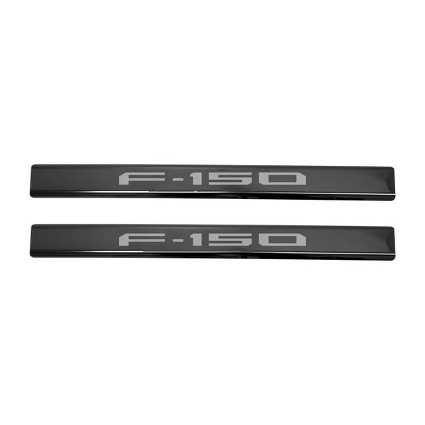 Putco 15-20 Ford F-150 - SuperCrew w/ F-150 Etching (4pcs) Black Platinum Door Sills