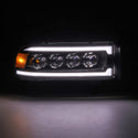 AlphaRex 94-01 RAM 1500 NOVA LED Proj Headlights Blk w/Activ Light/Seq Signal/SB DRL