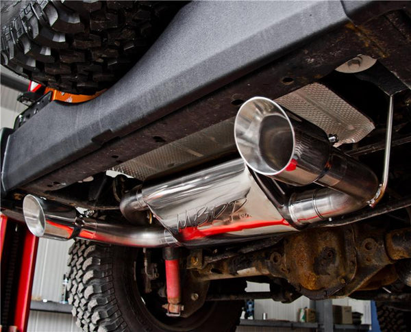 MBRP 07-14 Jeep Wrangler/Rubicon 3.6L/3.8L V6 Axle-Back Dual Rear Exit Black Performance Exhaust Sys