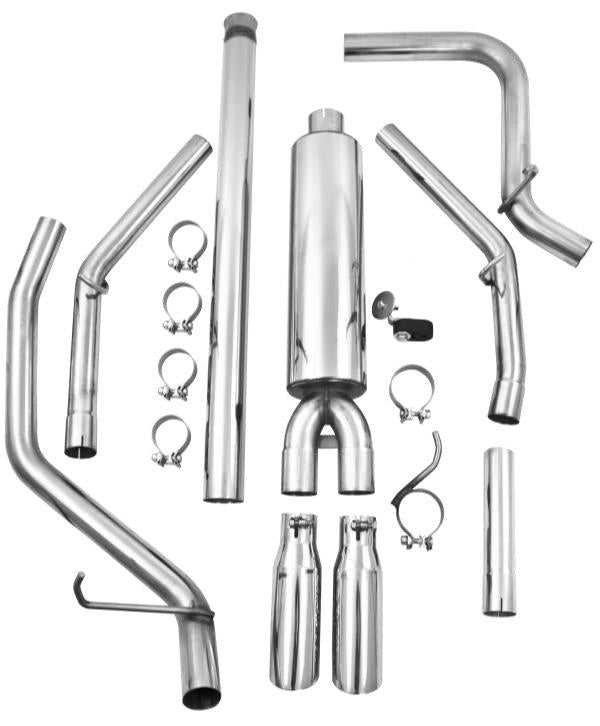 MBRP 14 Chevy/GMC 1500 Silverado/Sierra 4.3L V6/5.3L V8 Dual Split Rear T409 3in Cat Back Exhaust