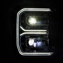AlphaRex 23-26 Ford F-250 SD LUXX LED Proj Headlights Alpha Blk w/Activ Light/Seq Signal/Switchback