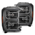 AlphaRex 23-26 Ford F-250 SD NOVA LED Proj Headlights Blk w/Activ Light/Seq Signal/Switchback