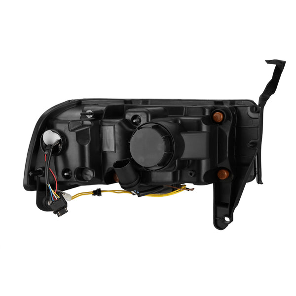 AlphaRex 94-01 RAM 1500 LUXX LED Proj Headlights Alpha-Blk w/Activ Light/Seq Signal/SB DRL