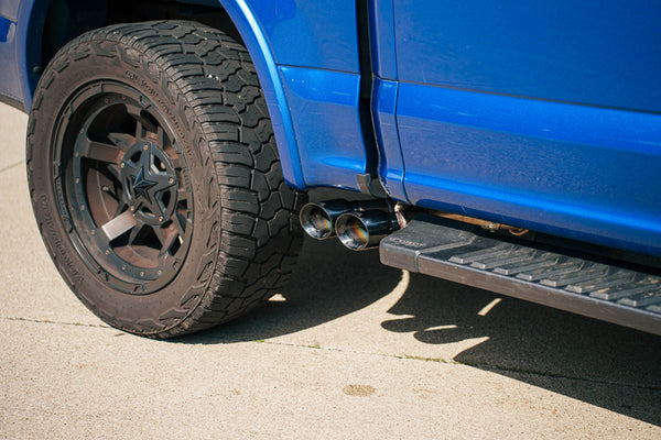 Corsa 15-20 Ford F-150 5.0L (157in WB) 3.0in Lightning Exit Catback w/ 3.5in Twin Black PVD Pro Tips