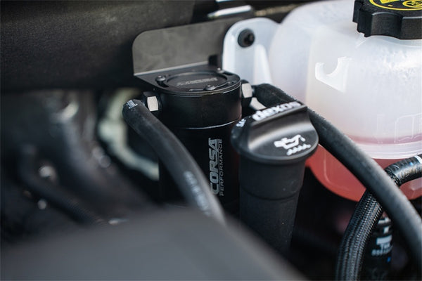 Corsa 2019-2025 Silverado/Sierra & 2021-2025 Tahoe/Suburban/Yukon/Denali Aluminum Oil Catch Can