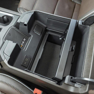 Tuffy Console Safe W/ Keyed Lock For Chevrolet Silverado W/ Wireless Charging Pad Console