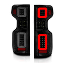 ANZO 19-21 Chevy Silverado Full LED Taillights Black Housing Smoke Lens G2 (w/C light Bars)