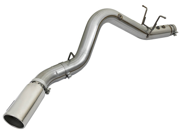 aFe LARGE BORE HD 5in 409-SS DPF-Back Exhaust w/Polished Tip 2017 GM Duramax V8-6.6L (td) L5P