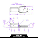 Gen-Y 2in Shank 4500 KG Australian Tounge/Ball Mount 32mm Hole Articulating Trailer Hitch