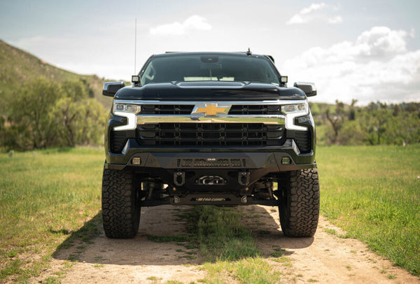 DV8 Offroad 2022+ Chevrolet Silverado 1500 Offroad Spec Series Front Bumper w/ Winch