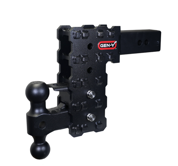 Gen-Y Phantom-X 2.5in Solid Shank 7.5in Drop 1.6K TW 16K Hitch w/GH-051 & GH-032 (No Flat Towing)