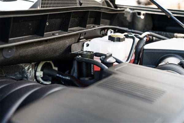Corsa 2019-2025 Silverado/Sierra & 2021-2025 Tahoe/Suburban/Yukon/Denali Aluminum Oil Catch Can